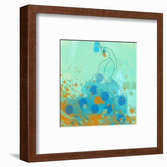 Abstract Peacock-Irena Orlov-Framed Art Print