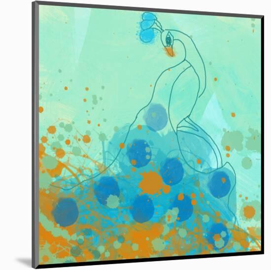 Abstract Peacock-Irena Orlov-Mounted Art Print