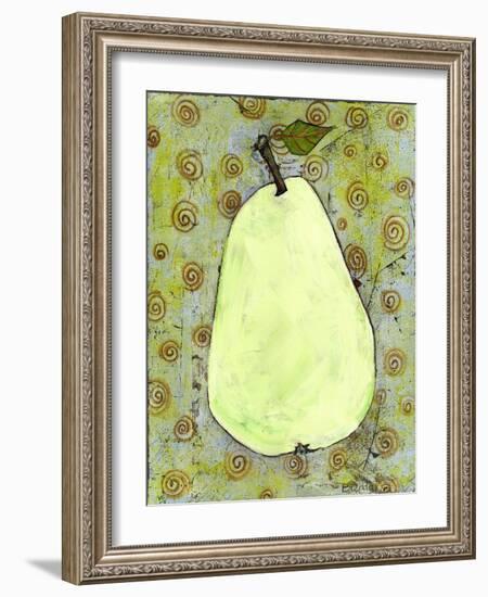 Abstract Pear With Swirls-Blenda Tyvoll-Framed Art Print