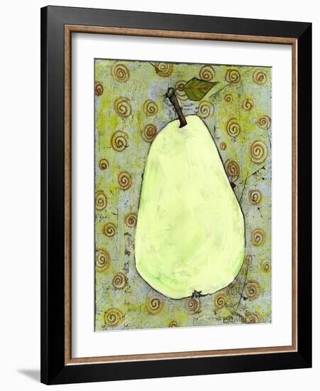 Abstract Pear With Swirls-Blenda Tyvoll-Framed Art Print