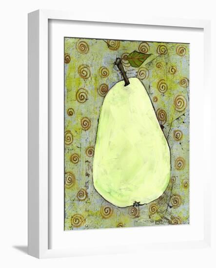 Abstract Pear With Swirls-Blenda Tyvoll-Framed Art Print