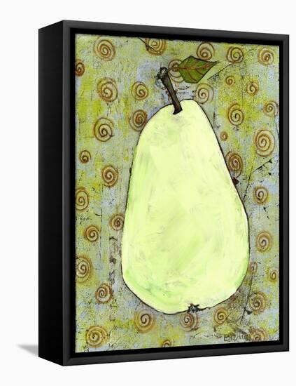 Abstract Pear With Swirls-Blenda Tyvoll-Framed Stretched Canvas