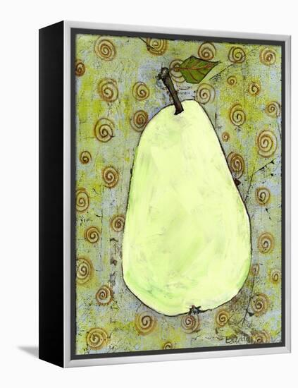 Abstract Pear With Swirls-Blenda Tyvoll-Framed Stretched Canvas