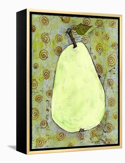 Abstract Pear With Swirls-Blenda Tyvoll-Framed Stretched Canvas