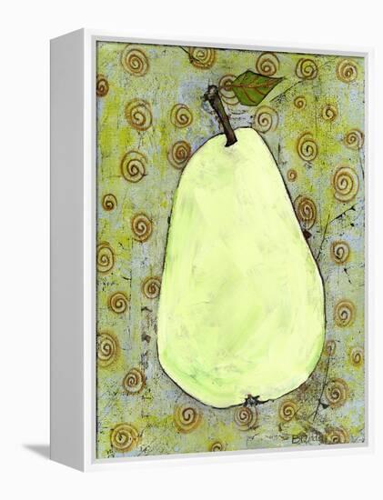 Abstract Pear With Swirls-Blenda Tyvoll-Framed Stretched Canvas