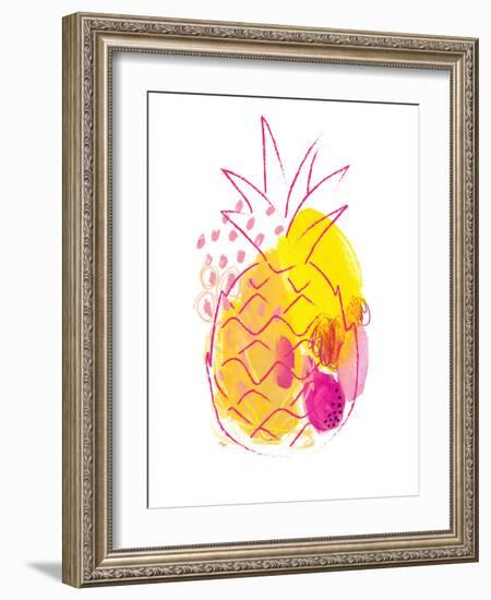 Abstract Pineapple-Jennifer McCully-Framed Art Print