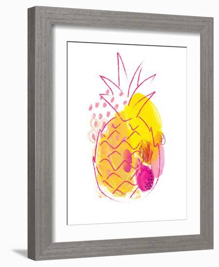 Abstract Pineapple-Jennifer McCully-Framed Art Print