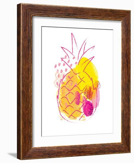 Abstract Pineapple-Jennifer McCully-Framed Art Print