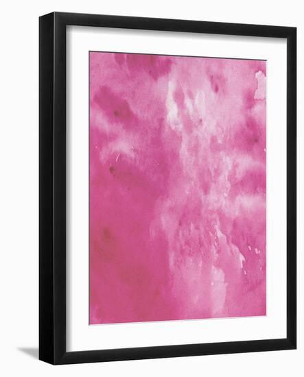 Abstract Pink Watercolor-Hallie Clausen-Framed Art Print