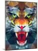 Abstract Polygonal Tiger. Geometric Hipster Illustration. Polygonal Poster-Merfin-Mounted Art Print