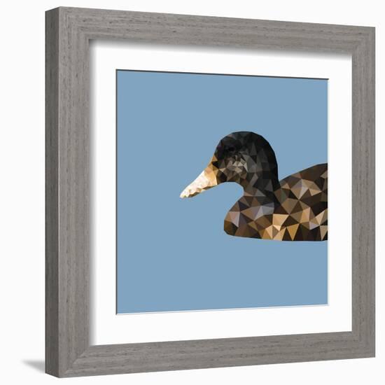 Abstract Polygonal Vector Illustration. Portrait of Duck-Jan Fidler-Framed Art Print