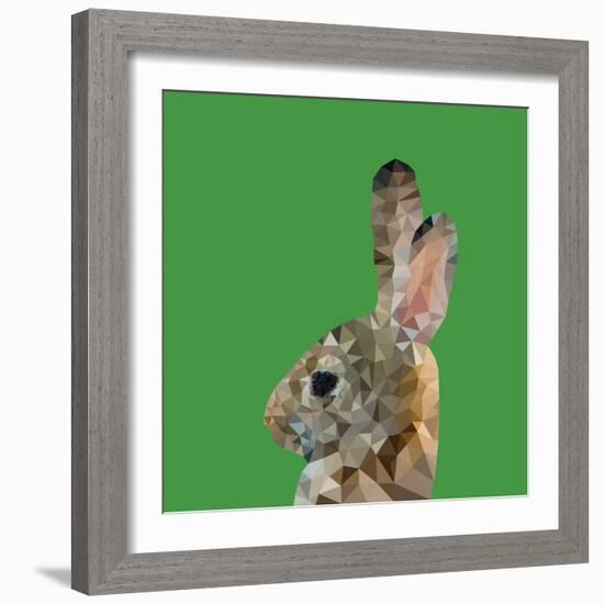 Abstract Polygonal Vector Illustration. Portrait of Rabbit-Jan Fidler-Framed Photographic Print