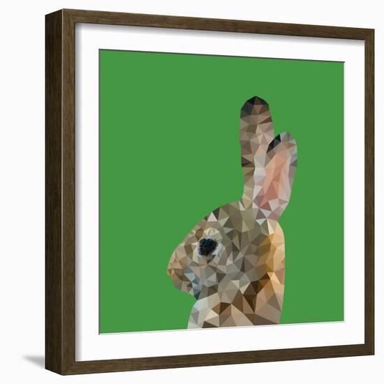 Abstract Polygonal Vector Illustration. Portrait of Rabbit-Jan Fidler-Framed Photographic Print