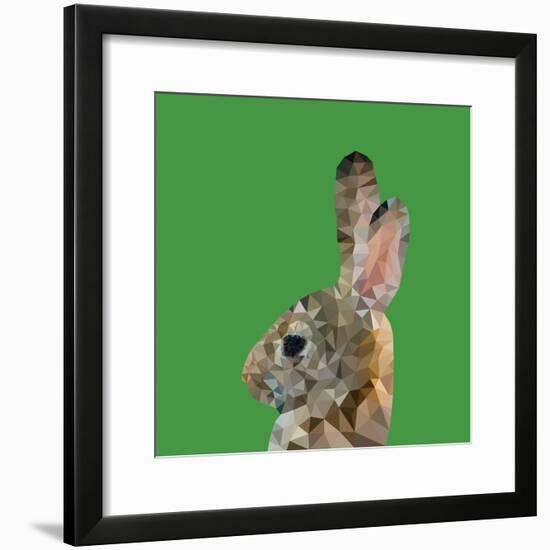 Abstract Polygonal Vector Illustration. Portrait of Rabbit-Jan Fidler-Framed Photographic Print