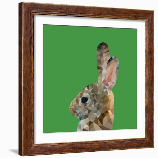 Abstract Polygonal Vector Illustration. Portrait of Rabbit-Jan Fidler-Framed Photographic Print