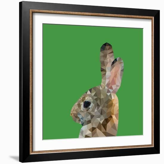 Abstract Polygonal Vector Illustration. Portrait of Rabbit-Jan Fidler-Framed Photographic Print