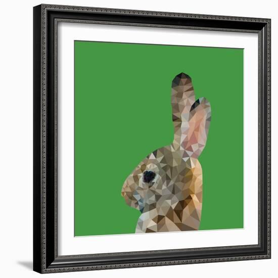 Abstract Polygonal Vector Illustration. Portrait of Rabbit-Jan Fidler-Framed Photographic Print