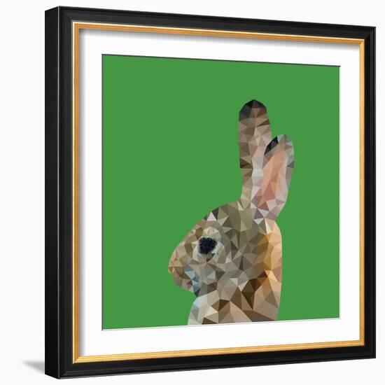 Abstract Polygonal Vector Illustration. Portrait of Rabbit-Jan Fidler-Framed Photographic Print