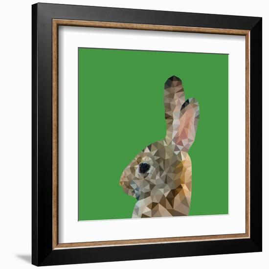 Abstract Polygonal Vector Illustration. Portrait of Rabbit-Jan Fidler-Framed Premium Photographic Print