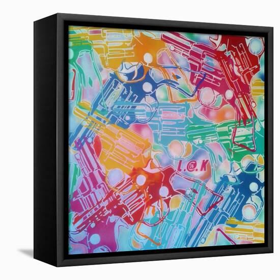 Abstract Pop Guns-Abstract Graffiti-Framed Premier Image Canvas