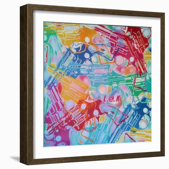 Abstract Pop Guns-Abstract Graffiti-Framed Giclee Print