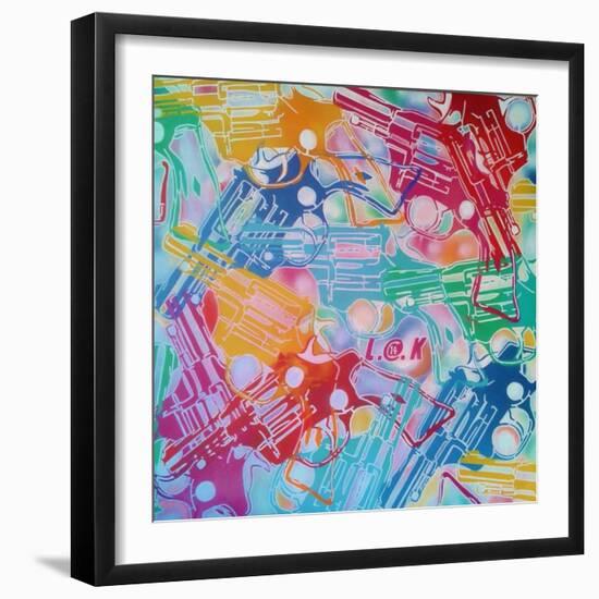 Abstract Pop Guns-Abstract Graffiti-Framed Giclee Print