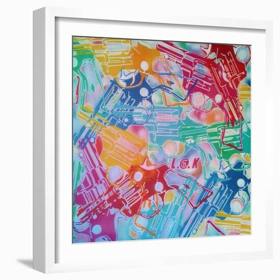 Abstract Pop Guns-Abstract Graffiti-Framed Giclee Print