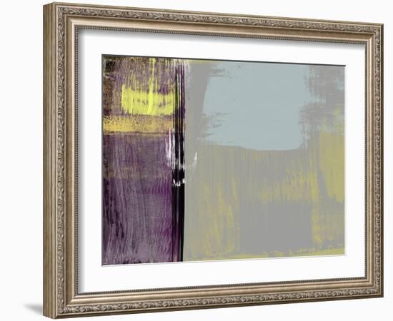 Abstract Purple and Yellow-Alma Levine-Framed Art Print