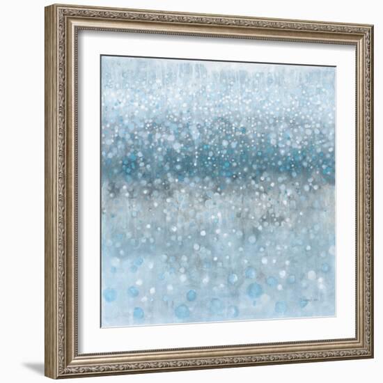 Abstract Rain Slate Blue-Danhui Nai-Framed Art Print