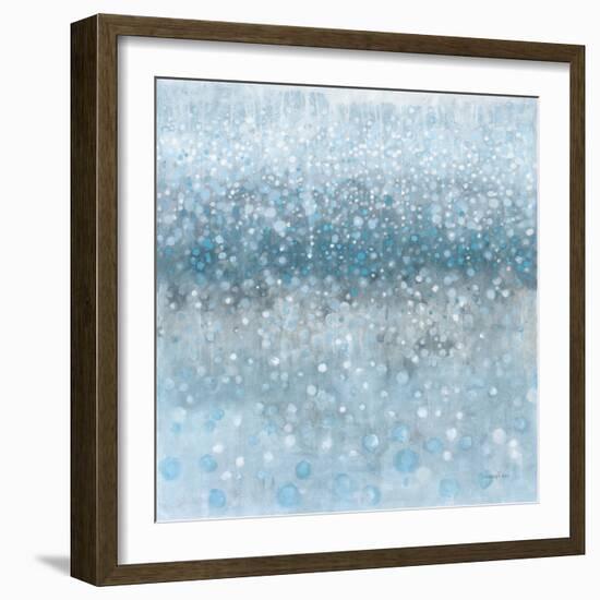 Abstract Rain Slate Blue-Danhui Nai-Framed Art Print