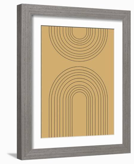 Abstract Rainbow Ochre-Leah Straatsma-Framed Art Print