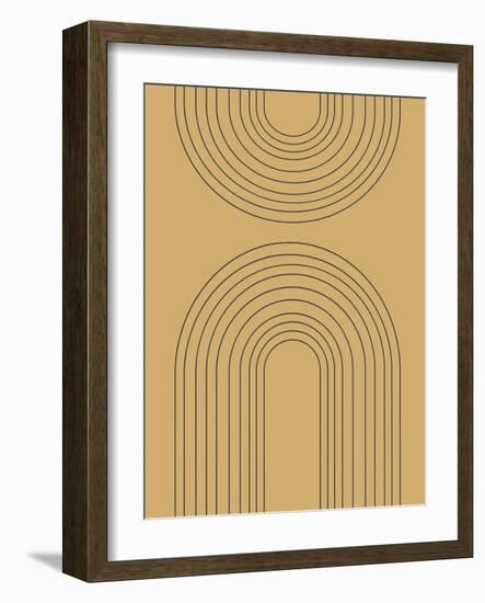 Abstract Rainbow Ochre-Leah Straatsma-Framed Art Print