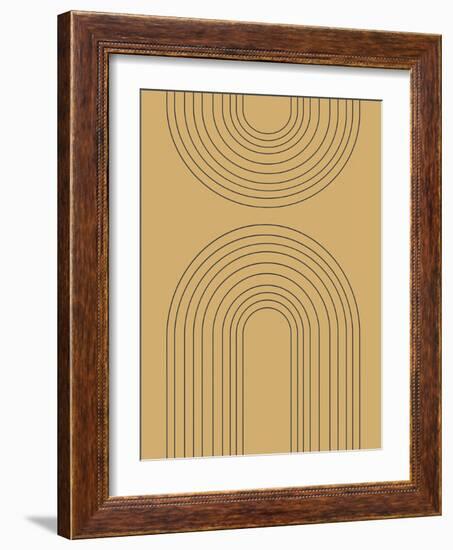 Abstract Rainbow Ochre-Leah Straatsma-Framed Art Print