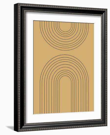 Abstract Rainbow Ochre-Leah Straatsma-Framed Art Print