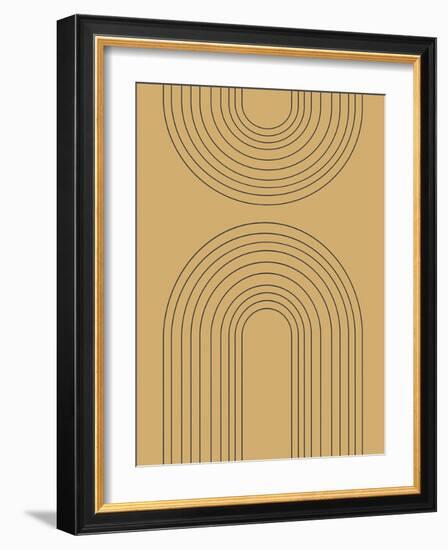 Abstract Rainbow Ochre-Leah Straatsma-Framed Art Print