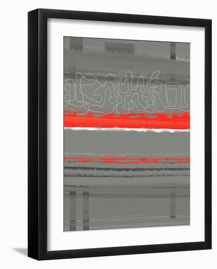 Abstract Red 3-NaxArt-Framed Art Print