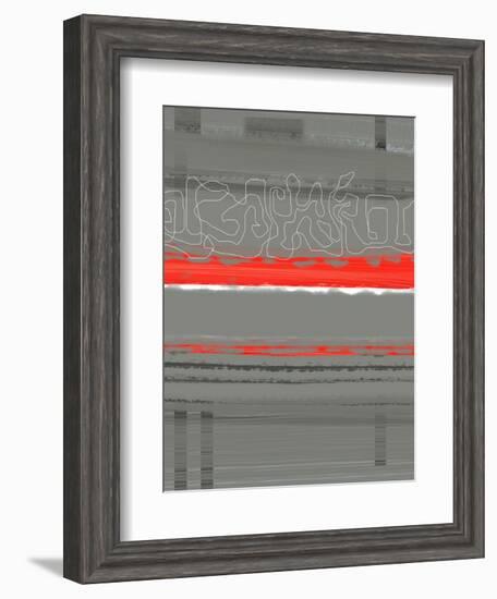 Abstract Red 3-NaxArt-Framed Art Print