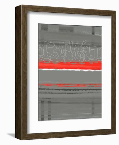 Abstract Red 3-NaxArt-Framed Art Print