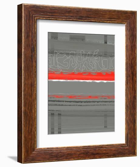 Abstract Red 3-NaxArt-Framed Art Print