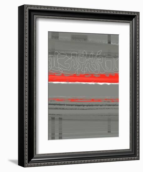 Abstract Red 3-NaxArt-Framed Art Print