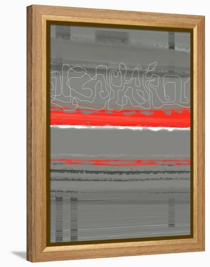 Abstract Red 3-NaxArt-Framed Stretched Canvas