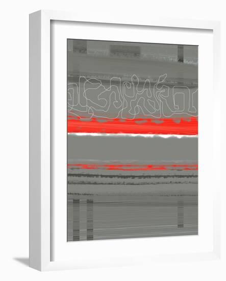 Abstract Red 3-NaxArt-Framed Art Print