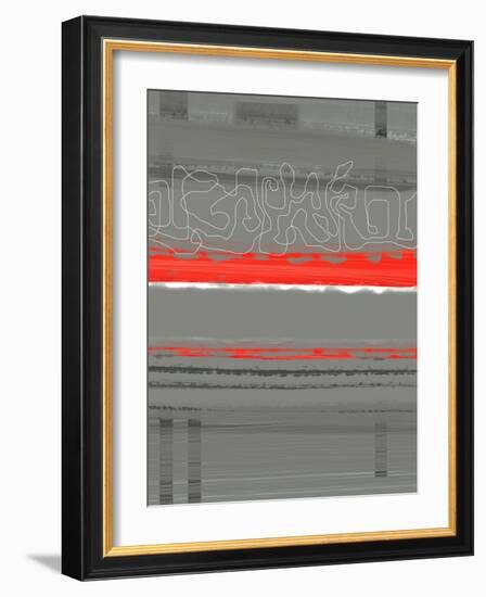 Abstract Red 3-NaxArt-Framed Art Print