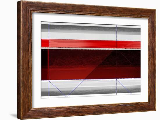 Abstract Red and Brown-NaxArt-Framed Art Print