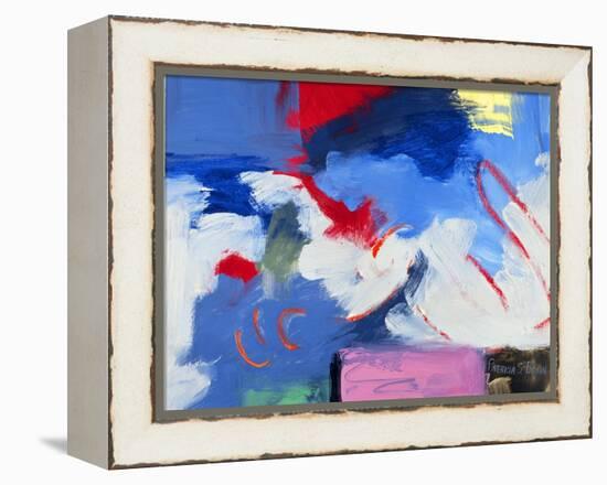 Abstract, Red, Blue-Patricia Brown-Framed Premier Image Canvas