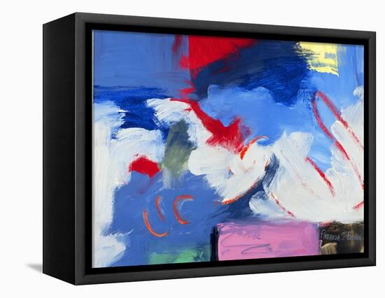 Abstract, Red, Blue-Patricia Brown-Framed Premier Image Canvas