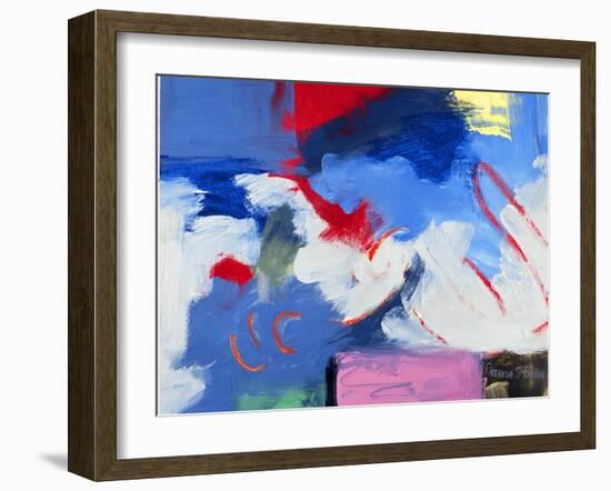 Abstract, Red, Blue-Patricia Brown-Framed Giclee Print