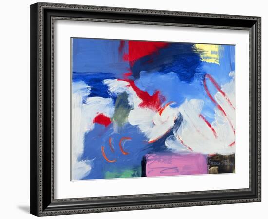 Abstract, Red, Blue-Patricia Brown-Framed Giclee Print