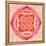 Abstract Red Painted Picture With Circle Pattern, Mandala Of Muladhara Chakra-shooarts-Framed Stretched Canvas