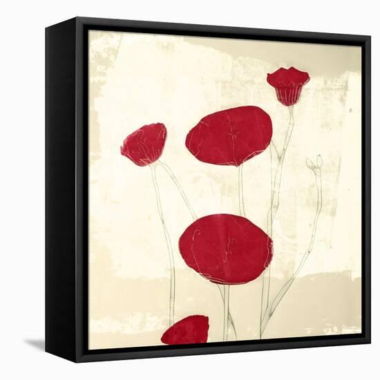 Abstract Red Poppies-Elena Ray-Framed Stretched Canvas